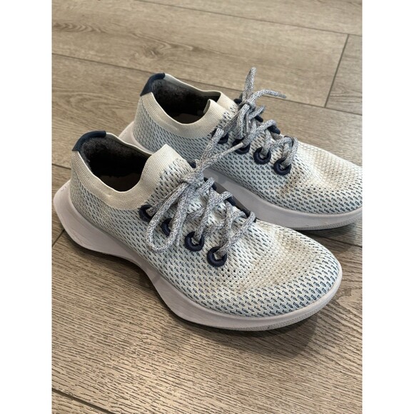 Allbirds Men's Tree Dasher TD Lace Up Running Shoes Size 8 Blue/White Casual - Picture 1 of 8